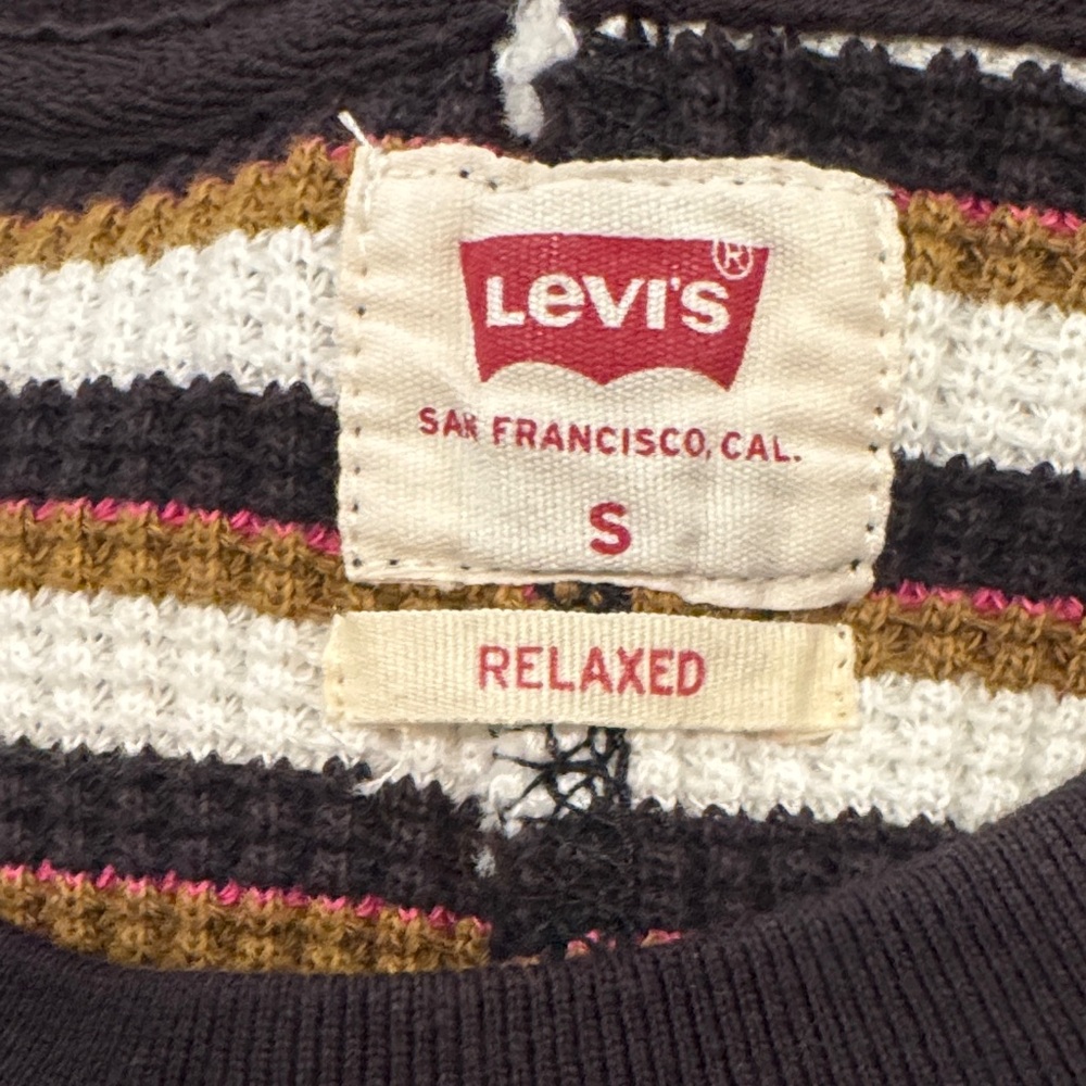 Levi's multicolor Striped Long Sleeve waffle knit Shirt - Picture 6 of 6
